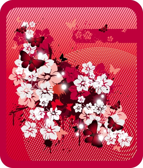 艷麗光斑叢花背景