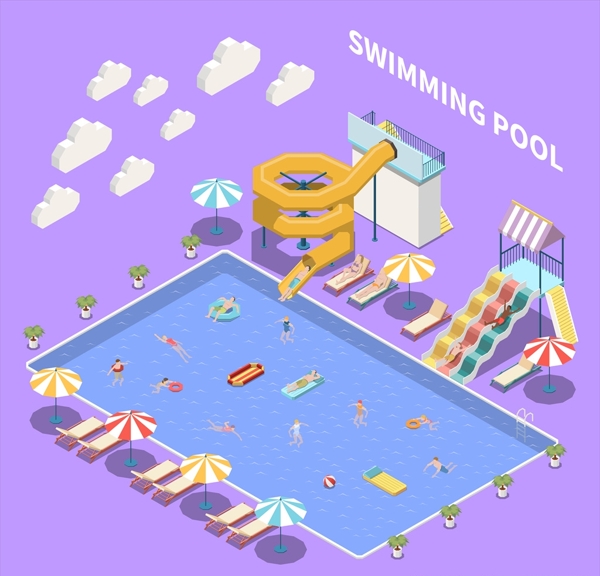 夏日泳池