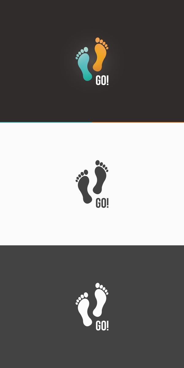腳印出發(fā)商務(wù)logo設(shè)計矢量模板