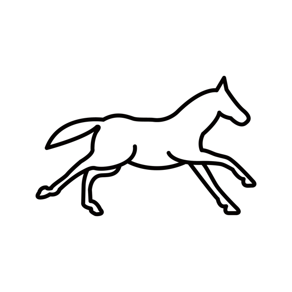 線條奔跑的馬素材psd