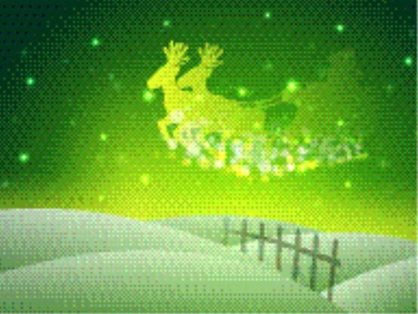 坐在雪橇上的圣誕老人