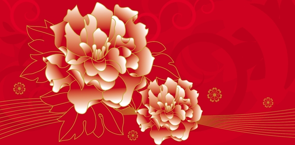 尊貴菊花矢量背景
