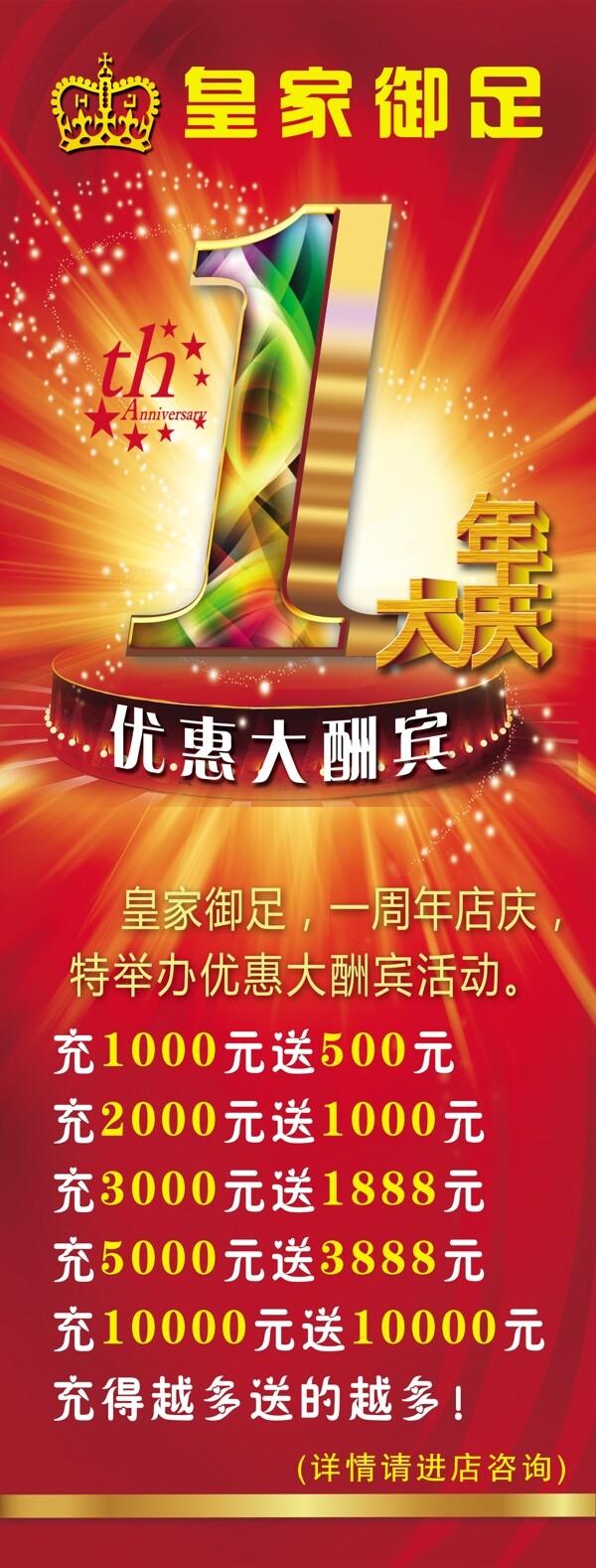 足浴周年展架圖片
