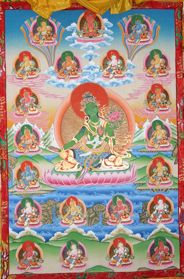 21度母唐卡圖片