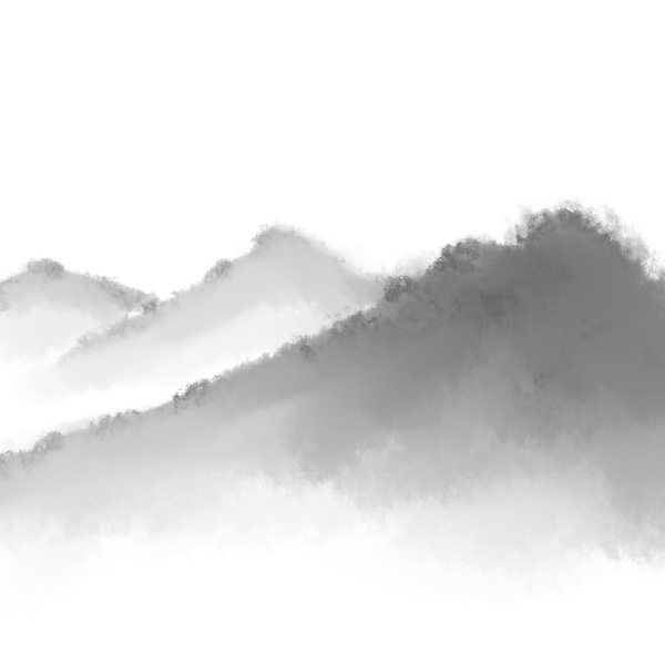 原創(chuàng)手繪水墨風景可商用元素山