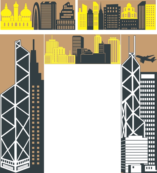 創(chuàng)意建筑剪影