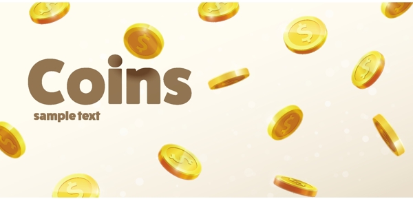 高質(zhì)量金幣素材矢量文件