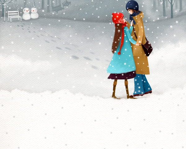 雪地少女