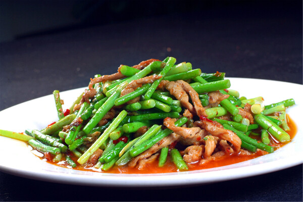 家常蒜苔肉絲