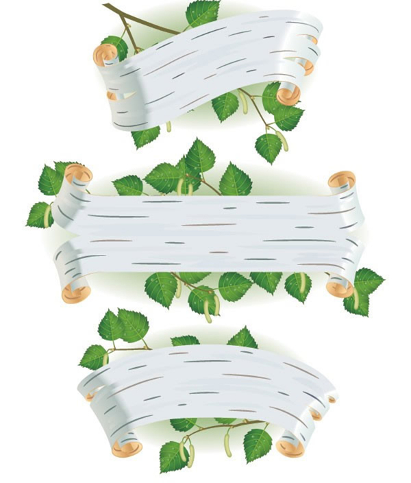樹葉banner矢量素材