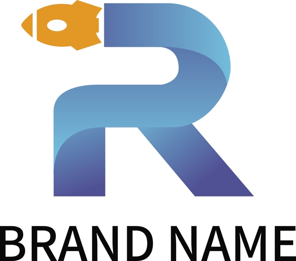 创意R字母设计logo