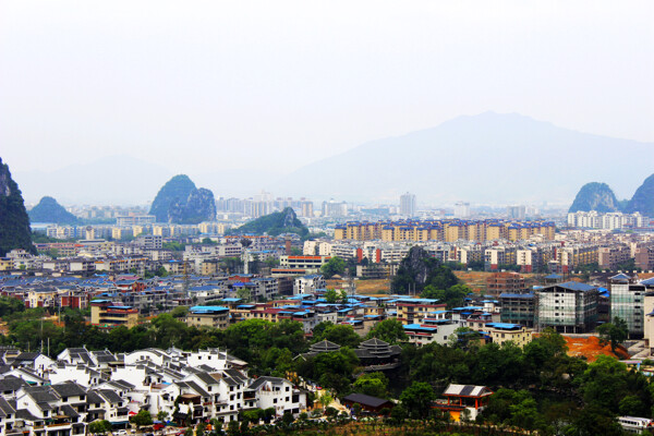 桂林市城区俯瞰图片