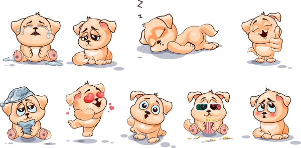 小狗宠物动物园卡通动物表情包
