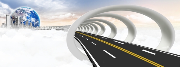 科技公路電商背景banner