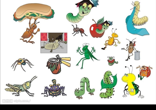CorelDARW精选矢量图库动物昆虫卡通图片