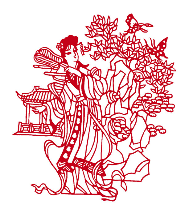 窗花剪紙民間美術(shù)0035