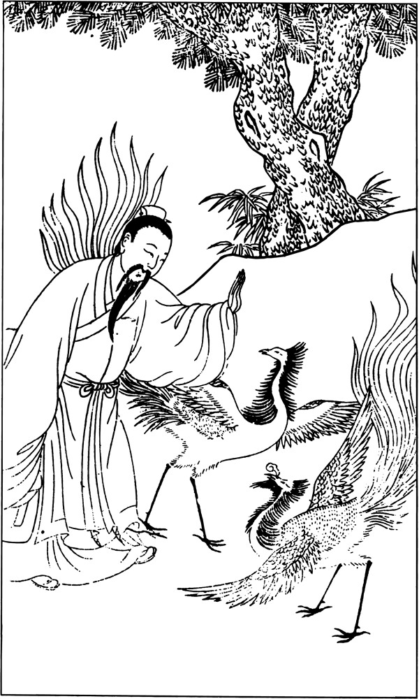 古版畫(huà)教化類(lèi)人物畫(huà)矢量EPS格式0454