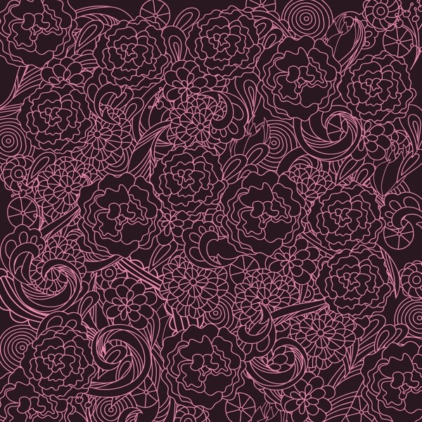 舊貨花卉背景矢量插畫