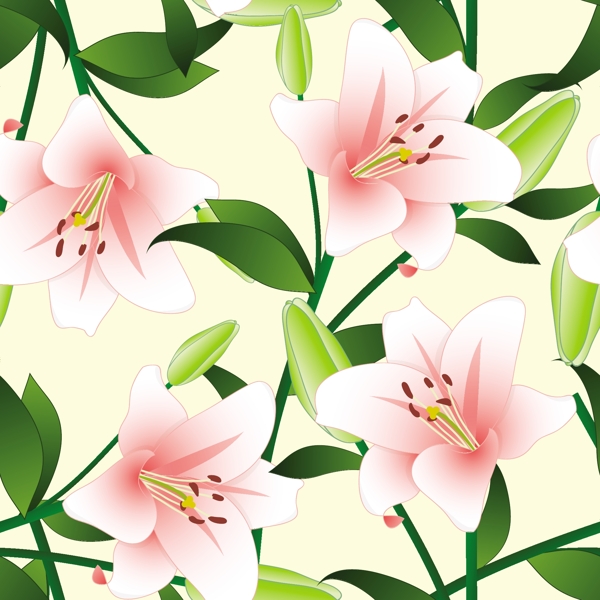 植物無(wú)縫印花圖案