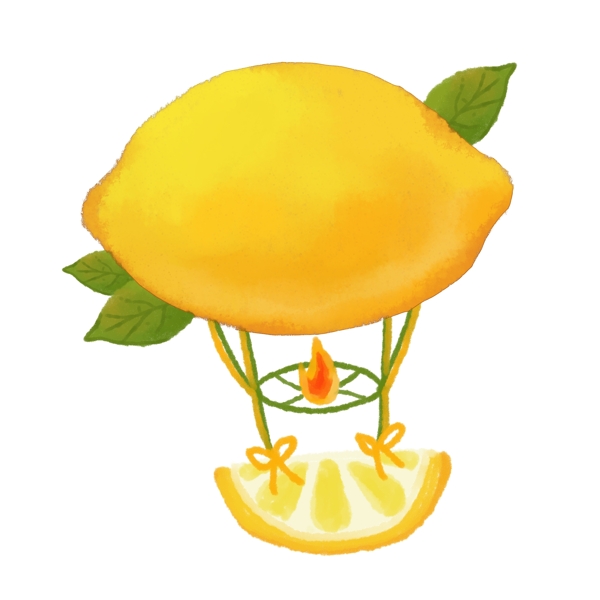 飞行西瓜柠檬热气球