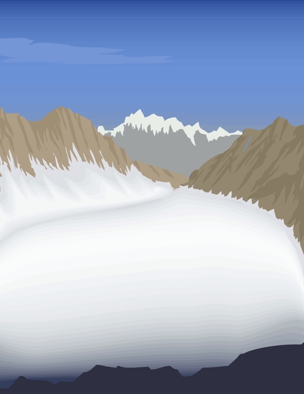 美麗的雪山