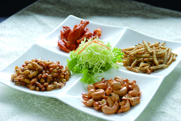 云南德宏少數(shù)民族特色昆蟲食品