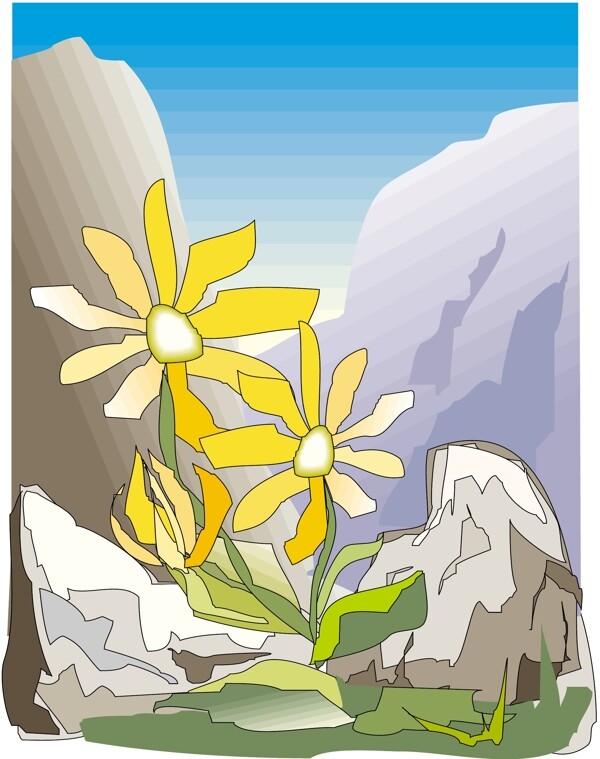花朵花草鮮花矢量EPS格式0750