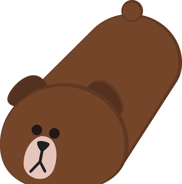 条型布朗熊柱子图片
