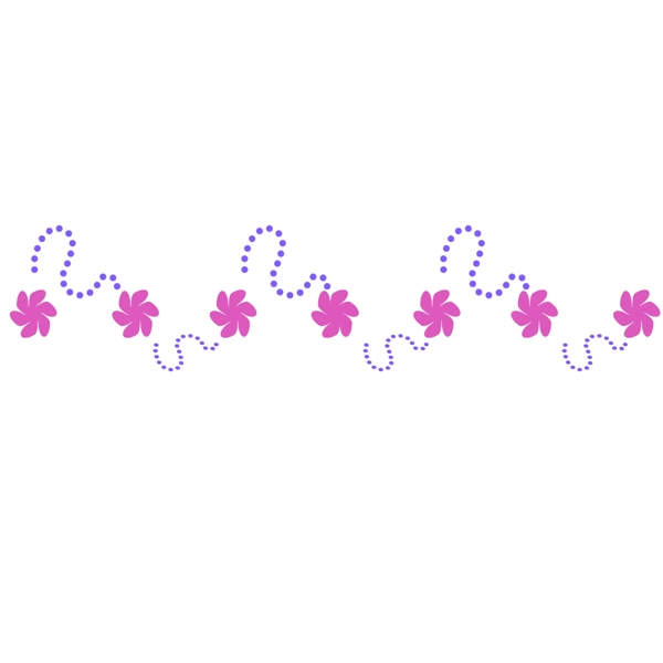 紫色虚线分割线插画