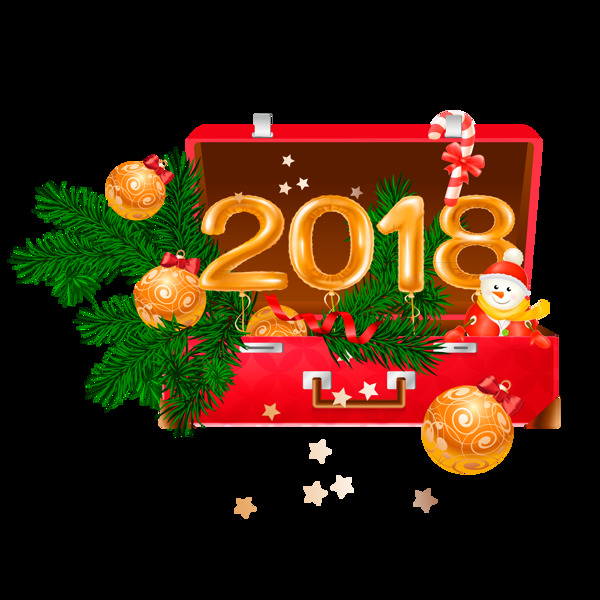 2018圣诞礼盒装饰素材