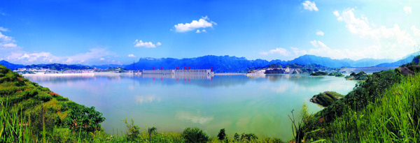 三峽大壩上游圖圖片