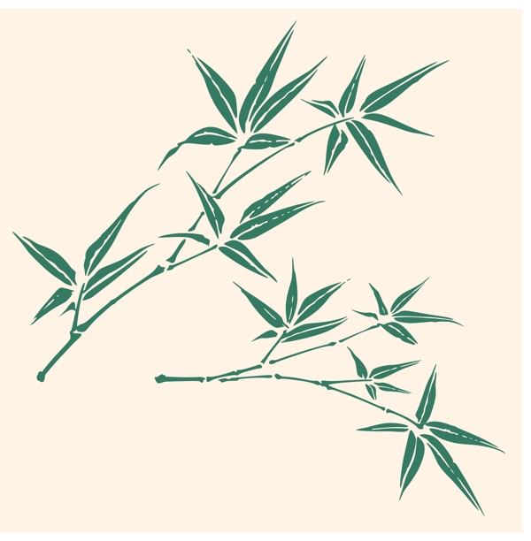 竹子插圖矢量圖