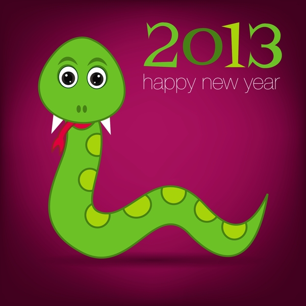 矢量格式的亮2013蛇年卡