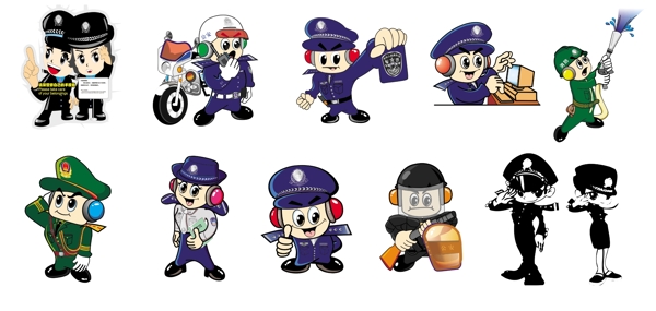 卡通警察圖片