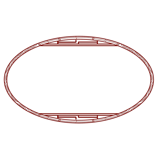 椭圆形走廊传统边框