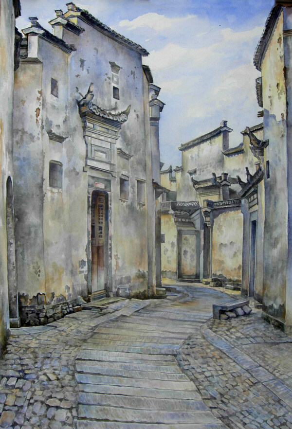 石板路圖片
