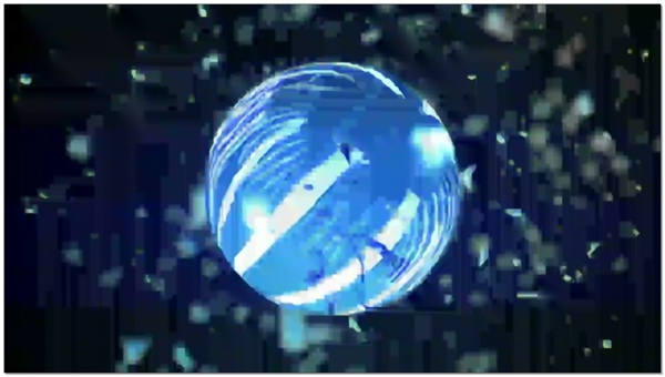 蓝色玻璃球动态视频素材