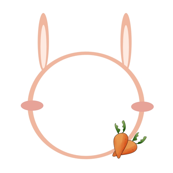可爱小兔子边框插画