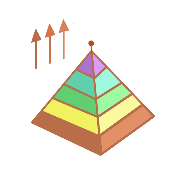 三角形分析图表插画