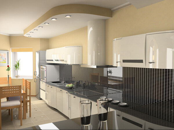 整体式厨房设计图片