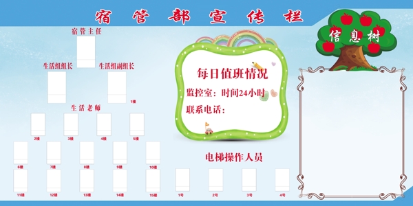 學(xué)校宿管部宣傳欄