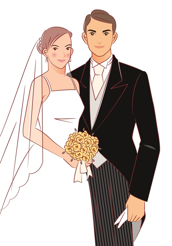 卡通婚紗圖片