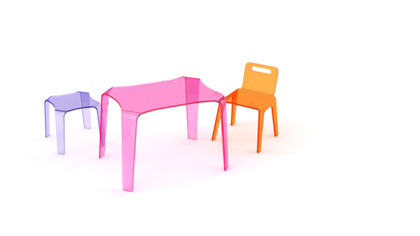 透明的可爱的桌椅jpg素材