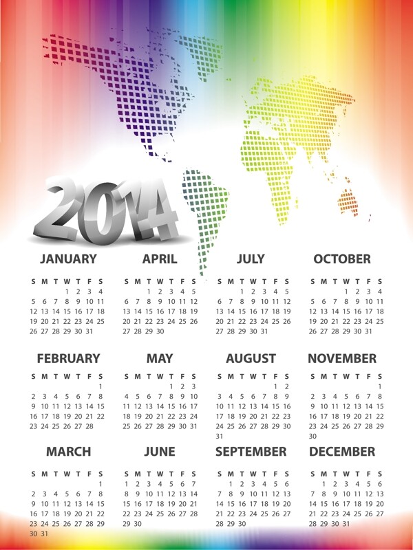 2014日歷圖片