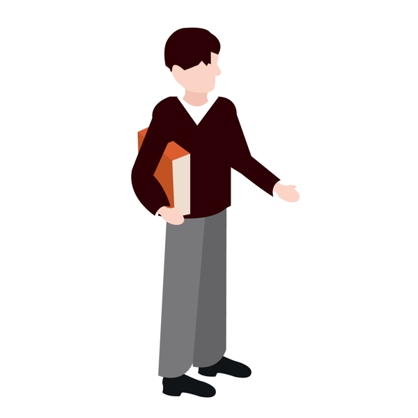 矢量人物元素學(xué)校里講課的老師