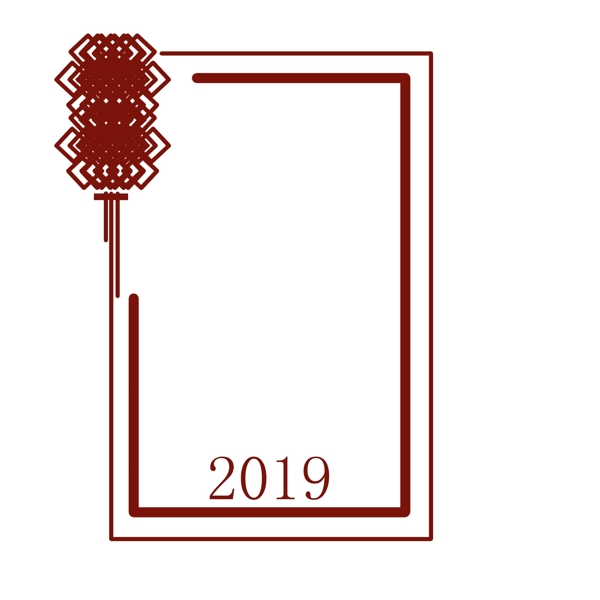 春節(jié)新年中國風(fēng)紅色邊框