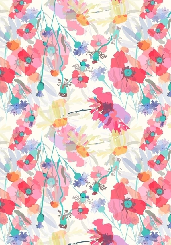 水彩花