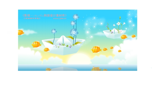 夢(mèng)幻風(fēng)景HanMaker韓國(guó)設(shè)計(jì)素材庫(kù)背景花紋底紋抽象線條
