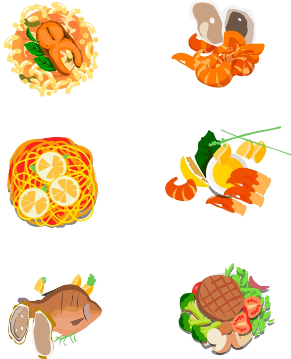 食物裝飾卡通可愛元素