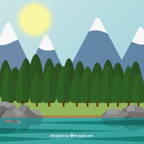 山地與森林在平面設(shè)計(jì)中的背景
